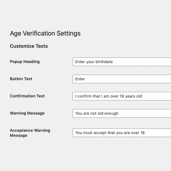 Age Verification (+18)