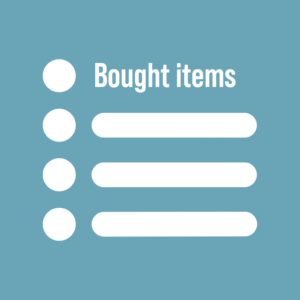 Order Overview Bought Items